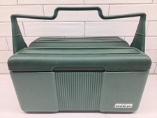 Vintage 1991 Stanley Aladdin Green Insulated Divided Lunch Box Cooler picture