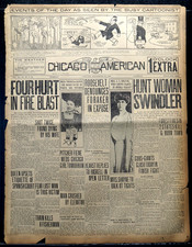 1908 Chicago Newspaper Front & Sports Pages - Cubs & New York Giants Clash picture