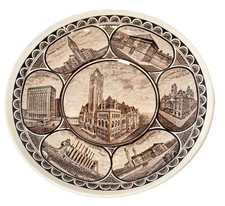 PITTSBURGH Pennsylvania PA Antique BROWN TRANSFERWARE ROYAL ALMA Souvenir PLATE picture