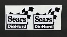 Pair of SEARS DIEHARD Vintage Style DECALs / Vinyl STICKERs picture