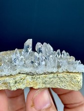 100 GM Natural Terminated Diamond Quartz Crystals Cluster On Matrix Specimen picture