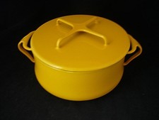 DANSK - VINTAGE KOBENSTYLE CASSEROLE + LID - 2 QT - YELLOW picture