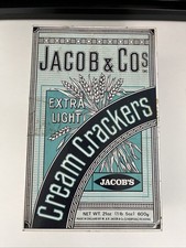 Vintage Jacob’s & Co Extra Light Cream Crackers Tin Box picture