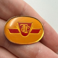 TTC Toronto Transit Commission Logo Lapel Pin Enamel Subway Bus Company Vintage picture