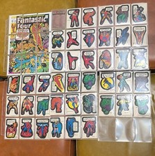 Vtg 1975 Topps Comic Book Heroes Marvel Complete Set 40 Stickers & 10 Checklists picture