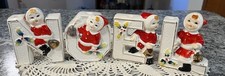 Vintage Lipper Mann Noel Christmas Candle Holder 4 piece Little Girls MCM Retro picture