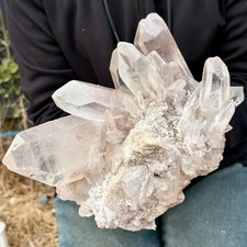 6.81LB A+++Large natural white crystal himalayan quartz cluster /mineralsls picture