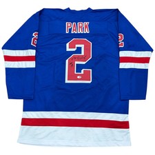 Brad Park Autographed New York (Blue #2) Custom Stitched Jersey w/