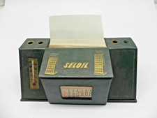 1940'S SELOIL DESK CALENDER GIVE AWAY THERMOMETER NOS GAS OIL STATION DISPLAY picture