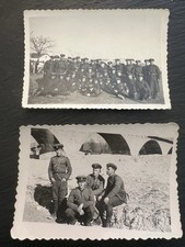 2x Vintage WWII Bulgaria Army Soldiers Stone Bridge Uniforms 1938  picture
