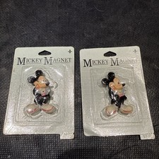 Lot of 2 Vintage Disney Mickey Mouse Refrigerator Magnets by Gibson NOS picture