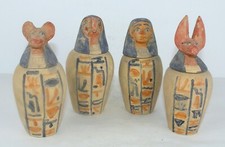 Rare Ancient Egyptian Antique 4 Pharaonic Canopic Jars BC Egyptology picture