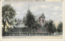 Hemenway Gymnasium Harvard College Cambridge MA Postcard 1909 Posted picture