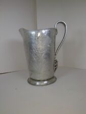 VTG 1950's CONTINENTAL TRADEMARK HAND WROUGHT 509 HAMMERED ALUMINUM PITCHER ETCH picture