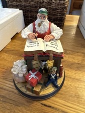 1995 Norman Rockwell Checking It Twice Table Figure Visions Of Santa Collection picture