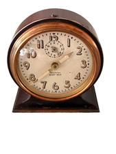 Rare Vintage 1932 Westclox Baby Ben Style 3 Brown Radium Lume Confirmed Hot picture