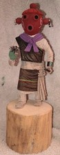 Hopi Mudhead Mana Kachina Signed Anthony Briones 1 Piece Carving picture