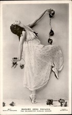 Anna Pavlova dancing Russian Ballet c1900s-10s Real Photo Postcard picture