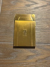 Vintage Aladdin by Metafield Gold Metal Cigarette Case Top Lighter Art Deco Glam picture