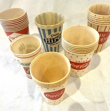 Variety of Vintage Waxed Paper Soda Cups picture