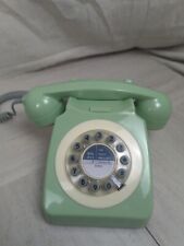 Vintage Light Green Push Button Phone Rotary Style Retro picture