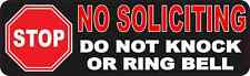 10x3 Stop Sign No Soliciting Magnet Magnetic Door Wall Magnets Business Decal picture