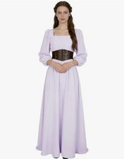 L’Vow Adult Medieval Renaissance Costume Dress Full Set Large Purple picture
