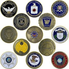 13Pcs St. Michael Police Challenge Coins Lot Law Enforcement Officer Coin Medals picture