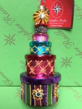 Christopher Radko Holiday Stacked Glass Ornament picture