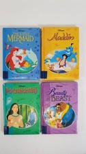 Vintage 1997 Disney mini books Beauty n Beast Little Mermaid Aladdin Pocahantas picture