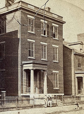 CIVIL WAR CONFEDERATE GENERAL LEE'S RICHMOND HEADQUARTERS 1864 STEREOVIEW PHOTO picture