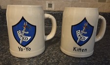 Hugo Schmidt Handpainted 10th FTR BMR SQ 50th FBW Hahn Air Base Ceramic Mugs picture