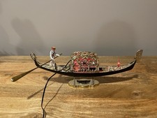 VINTAGE VENEZIA GONDOLA W/GONDOLIER  ITALY SOUVENIER ORIGINAL PACKAGING picture