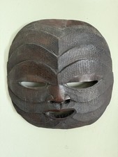 Vintage African Ironwood Carved Tribal Decorative Mask 13.75 x 14 & 5.56lbs picture