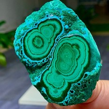 215G Natural Chrysocolla/Malachite transparent cluster rough mineral crystal picture