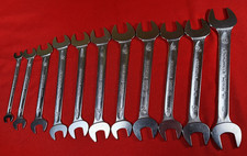 NOS 11 pc Vintage Stahlwille SAE Open End Wrench Set 10 Motor Series 1/4 -1-1/8