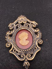 Vintage Framed Arabesque Cameo Plaque Beautiful Vintage Condition picture