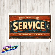 Bruno's Garage Custom Metal Tin Sign 8x12 Personalized Repair Shop Decor picture