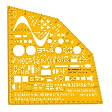 Electrical Symbols Template Stencil 154mm Technical Drawing Tool Drafting Ruler picture