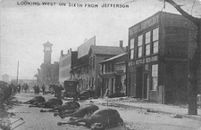 1907 Horses Dead 6th St near Jefferson San Francisco Earthquake Vintage Postcard picture