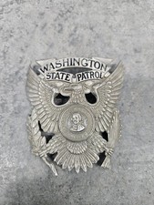 Vintage Obsolete Washington State Patrol Hat Badge picture