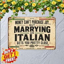 Marriage Humor Metal Tin Sign Funny Romantic Wedding Wall Art Decor 8x12 picture