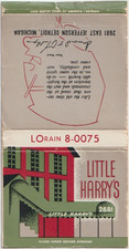 Little Harry's DETROIT, MICHIGAN Bobtail Matchbook Cover picture