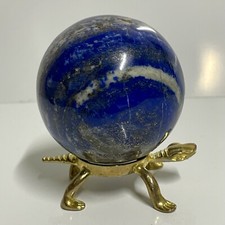 Rare 3” Large Lapis Lazuli Crystal Sphere 1.65lb Polished Sphere Afghanistan picture