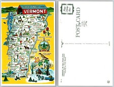 Vermont Map Postcard picture