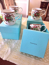 Tiffany & Co Christmas Garland Berries Holiday Mug Set - Set of 4 w/boxes picture
