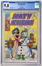 KATY KEENE 19 ◉ 9.8 CGC * NEWSSTAND * BIKINI & SNOWMAN * 1987 ARCHIE 👀 picture