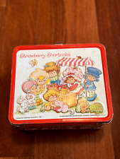 STRAWBERRY SHORTCAKE Metal Lunch Box 1981 ALADDIN American Greetings no thermos picture