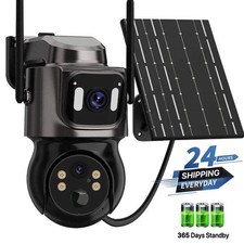 4K 8MP Wireless Solar Camera Outdoor WiFi PTZ Camera Built-in Battery 4MP PIR De picture