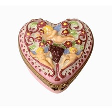 Cherubs on Pink Heart overstock picture